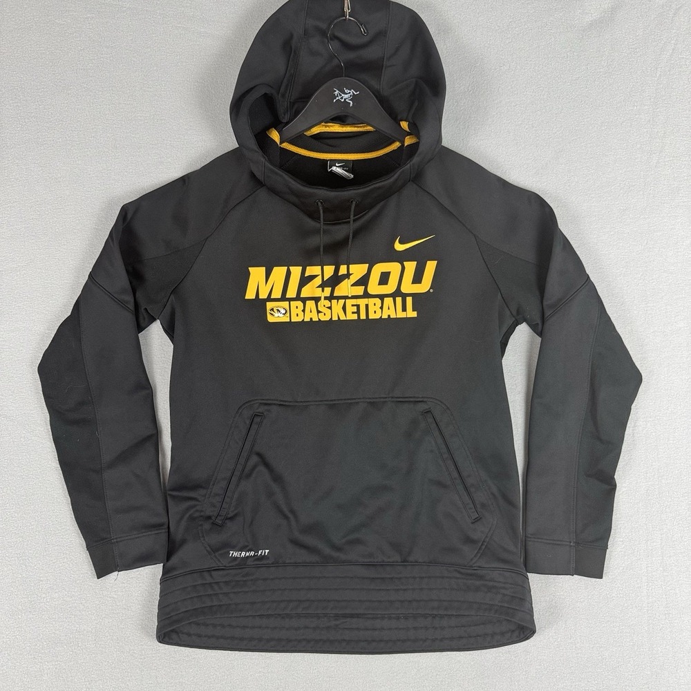 Nike Mizzou Basketball Therma Fit Hoodie Logo Mens Size Medium NCAA Missouri